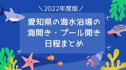 【2022年最新】愛知県の海水浴場の海開き・プール開きはいつ？調べてみました！