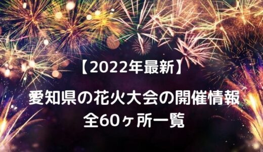 【2022年最新】愛知県の花火大会の開催情報・全60ヶ所一覧